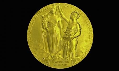 Nobel Prize medal of Steven Weinberg, winner of Nobel Prize for Physics in 1979