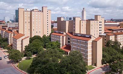Residence halls on campus